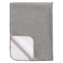 Meyco Wiegdeken Double Face Grijs/Wit 75x100