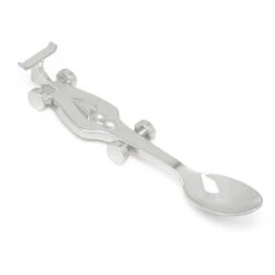 Zilverstad Lepel Raceauto Verzilverd