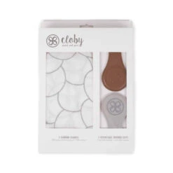 Cloby Set Swaddle Met Clips Brown