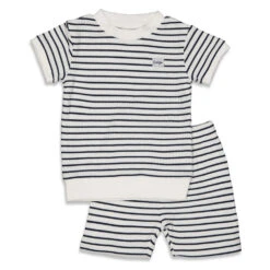 Feetje Pyjama Kort Summer Special Wafel Marine