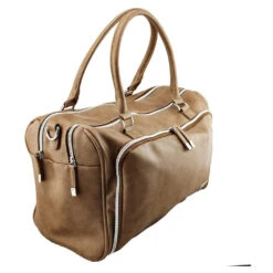 Isoki Luiertas Double Zip Satchel Latte -Babyproducten Winkel image 33091