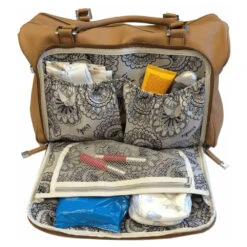 Isoki Luiertas Double Zip Satchel Latte -Babyproducten Winkel image 33092