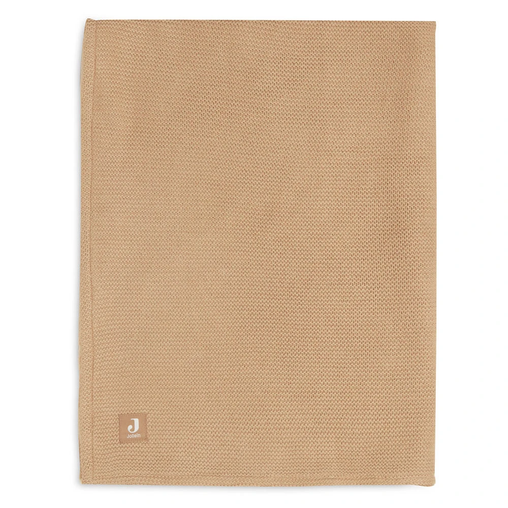 Jollein Ledikantdeken Basic Knit Biscuit Fleece 100x150cm 3 Jollein Ledikantdeken Basic Knit Biscuit Fleece 100x150cm