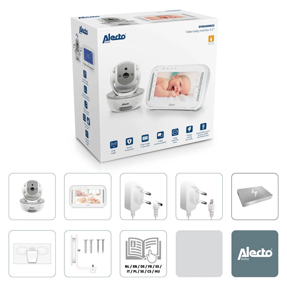 Alecto Babyfoon Met Camera Grijs 7 Alecto Babyfoon Met Camera Grijs - Afbeelding 5
