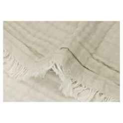 Jollein Wiegdeken 75x100 Cm Fringe Olive Green -Babyproducten Winkel image 35644