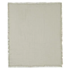 Jollein Ledikantdeken 120 X 120 Cm Fringe Olive Green -Babyproducten Winkel image 35804