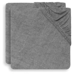 Jollein Aankleedkussenhoes Badstof 75x85cm Storm Grey 2 Pack