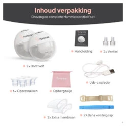 Mammie Dubbele Draadloze Elektrische Borstkolf Handsfree & Draagbaar - BPA-vrij -Babyproducten Winkel image 36311